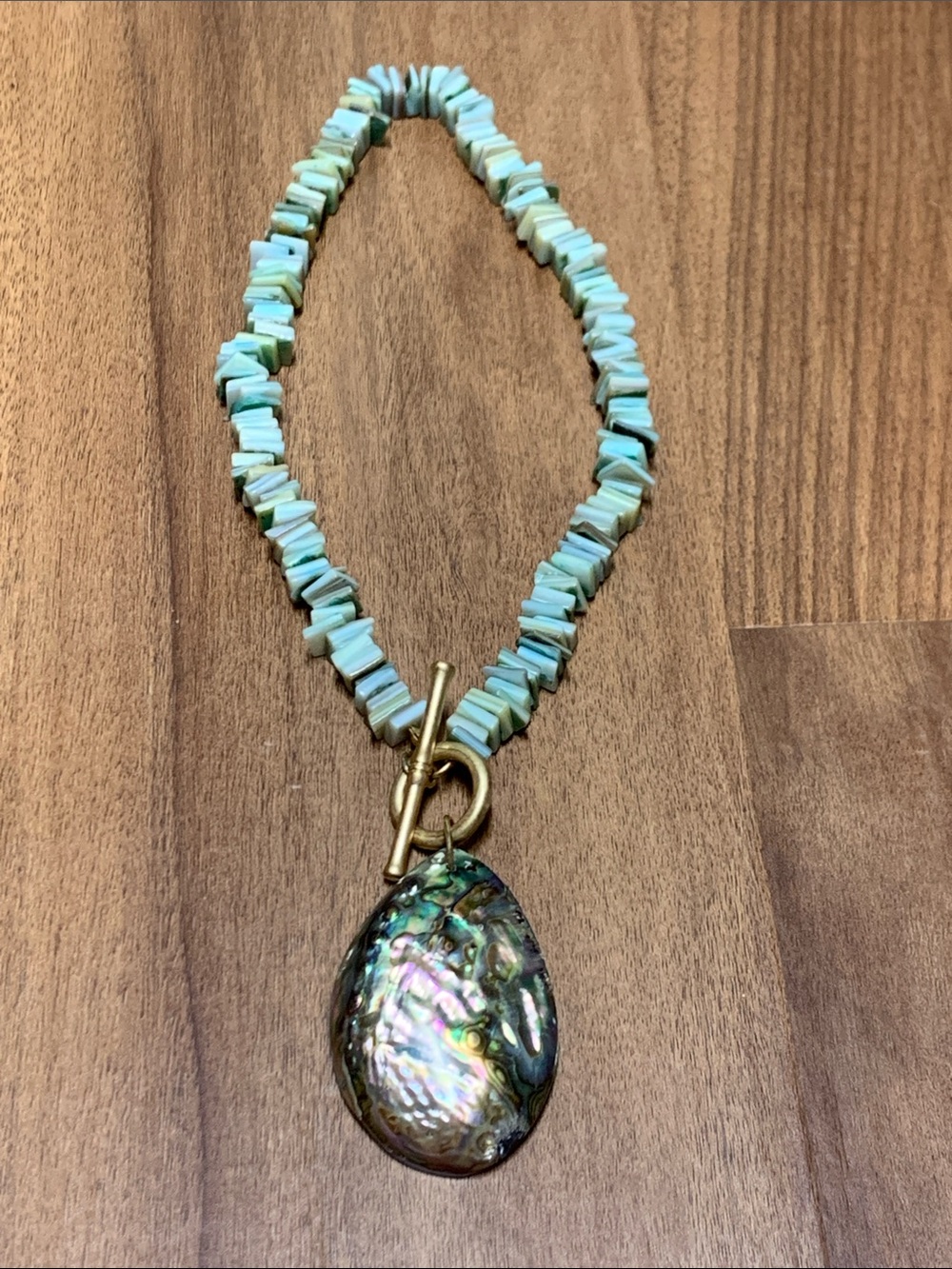 Southern Living Abalone and She’ll Necklace